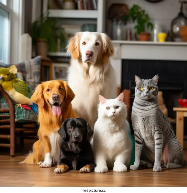 A Group of Adorable Pets