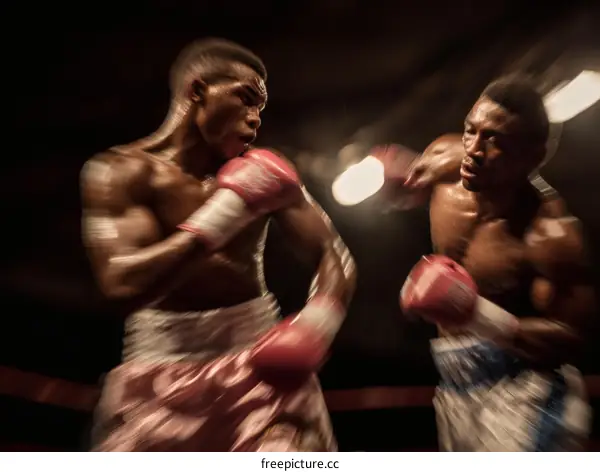 Boxing Match in the Dark Ring
