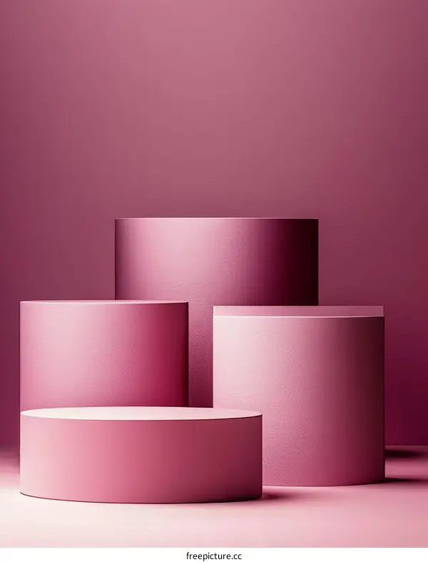 Pink Geometric Display Stands