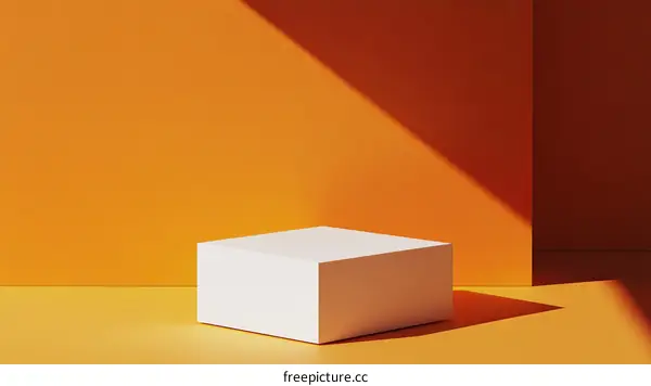 Modern Minimalist Orange and White Product Display