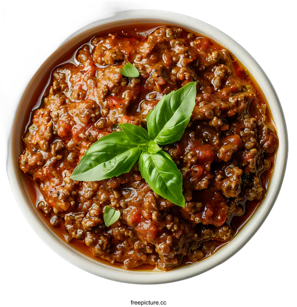 [Transparent Background PNG]A bowl of Bolognese sauce