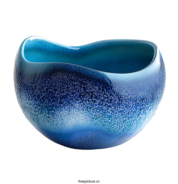 [Transparent Background PNG]Elegant Blue Ceramic Bowl Design