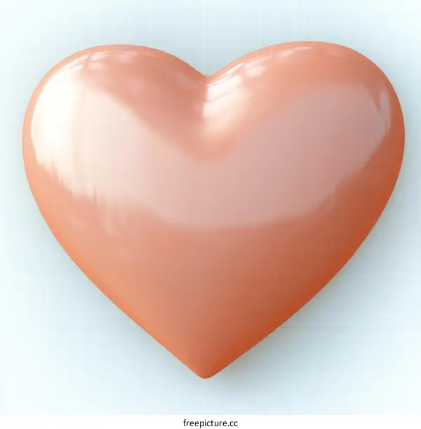 Peach Heart Shape Design Illustration