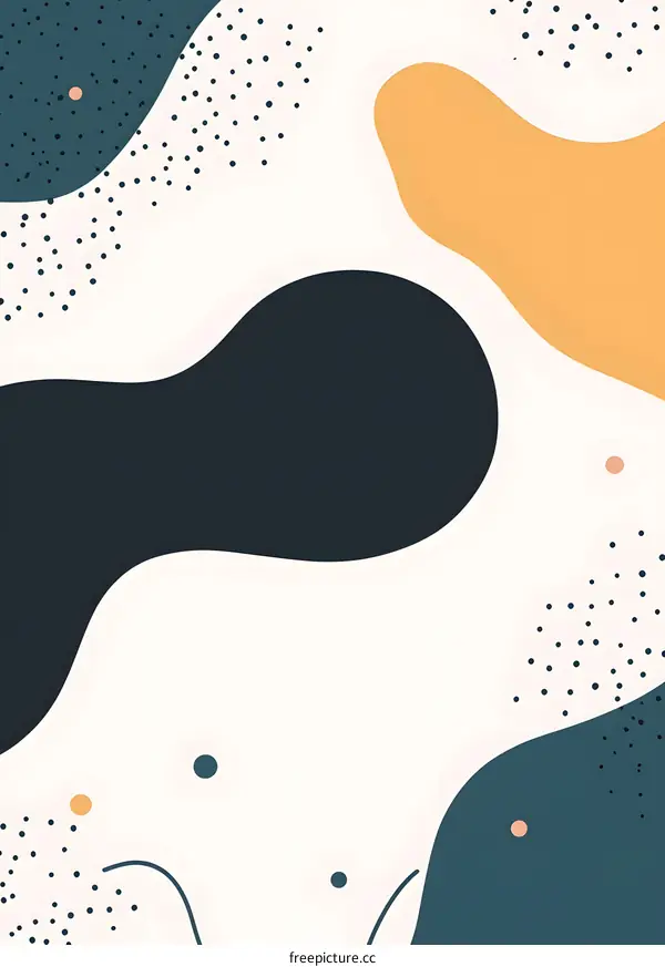 Abstract Background with Irregular Shapes and Dots