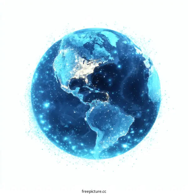 Global Network of Earth at Night