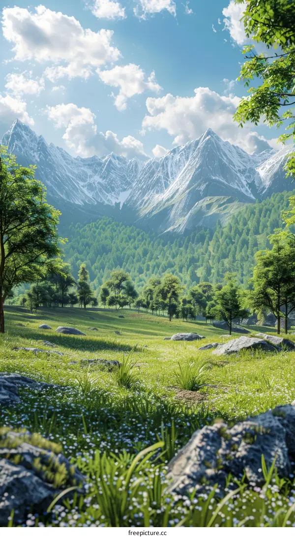 Mesmerizing Fantasy Mountain Landscape