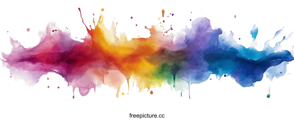 [Transparent Background PNG]Abstract Watercolor Splash Art Background