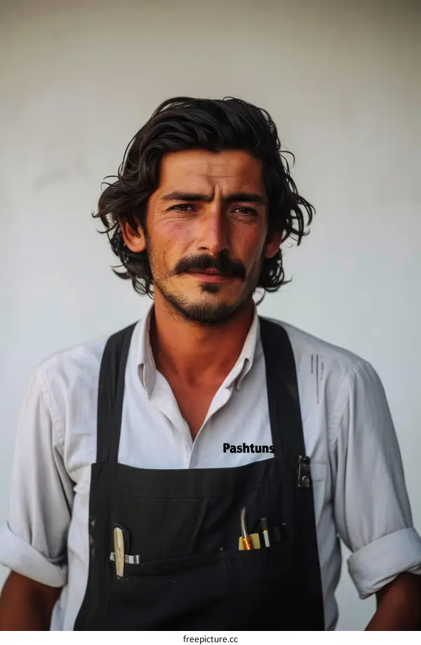 Portrait of a young Pashtun man