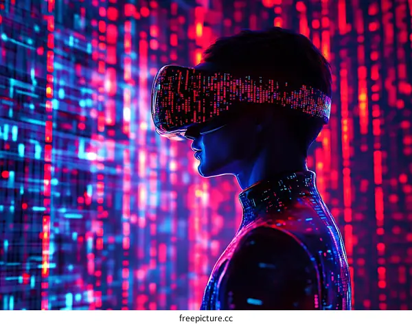 Virtual Reality Experience Illustration of a Person