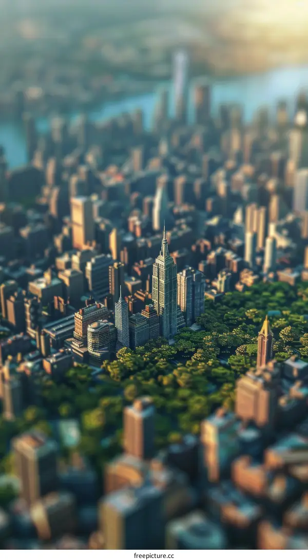 Empire State Building View of Central Park and Midtown Manhattan
