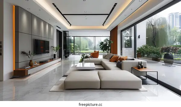 Bright and Airy Modern Living Room With Large Windows