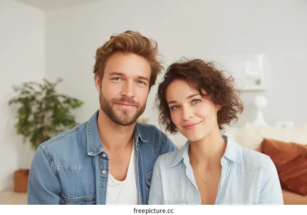 Couple Portrait in Casual Wear