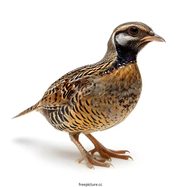 Rain Quail on a white background