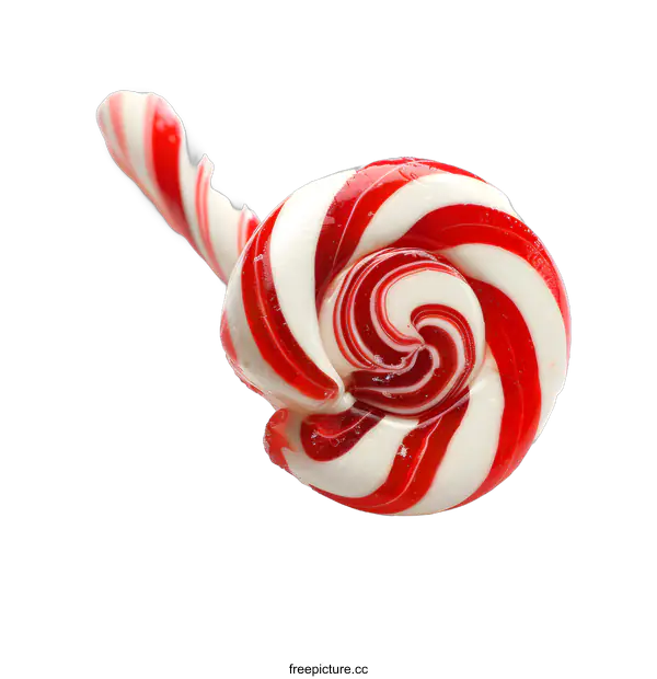 [Transparent Background PNG]Red and White Candy Cane Lollipop