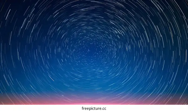 Mesmerizing Star Trails Swirling in the Celestial Embrace
