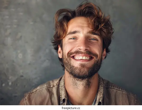 Portrait of a handsome young man smiling