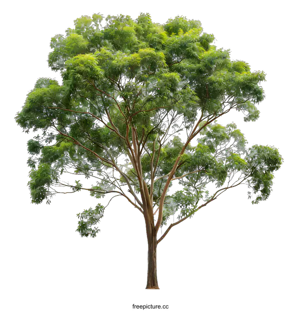 [Transparent Background PNG]Green Tree Isolated on White Background