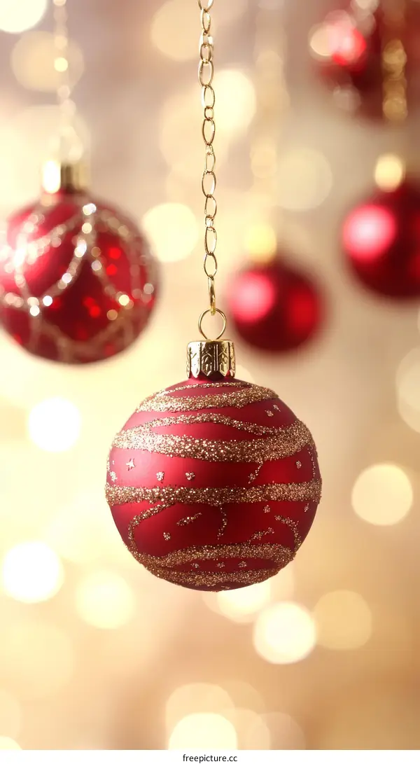 Christmas Ornament Red Ball Decoration