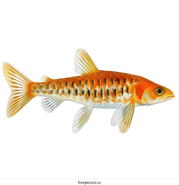 Illustration of a Rosy Bitterling Fish