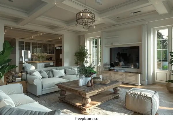 Elegant and Luxurious Living Room with Modern and Comfortable Design