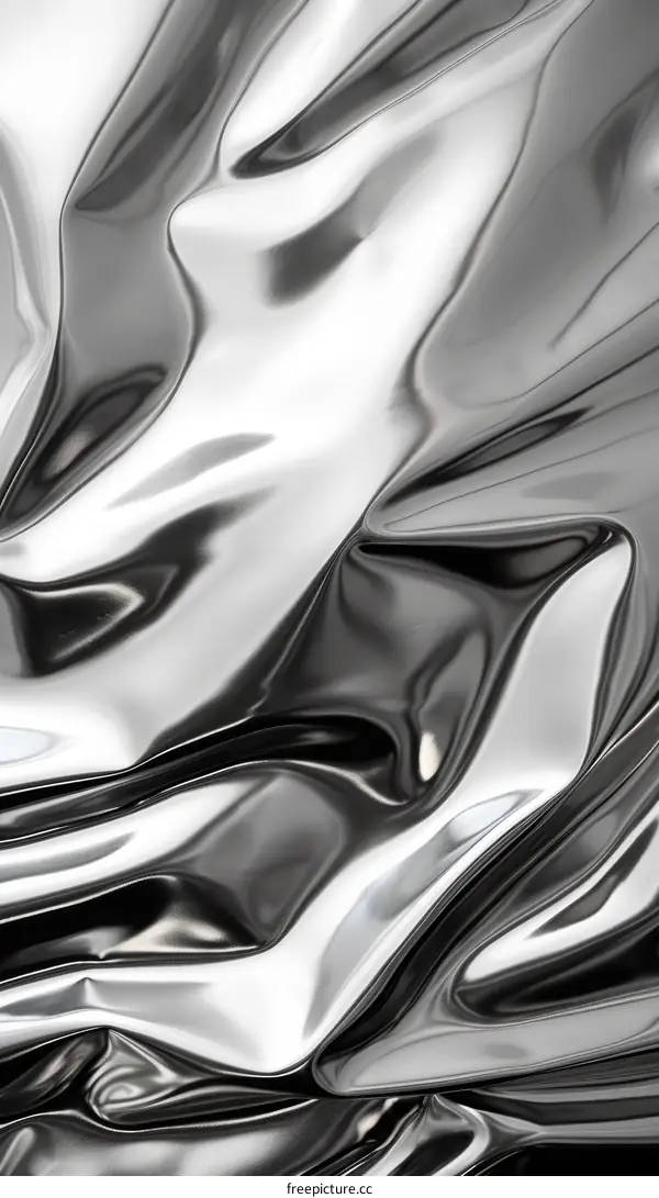 Abstract Liquid Metal Surface with Smooth Waves