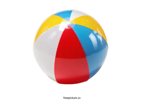 [Transparent Background PNG]Colorful Beach Ball on White Background