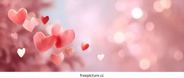 Romantic Heart-Shaped Illustration Background