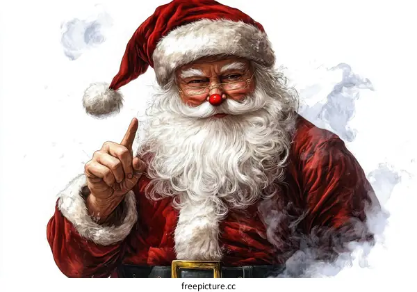 Santa Claus Illustration with Christmas Theme