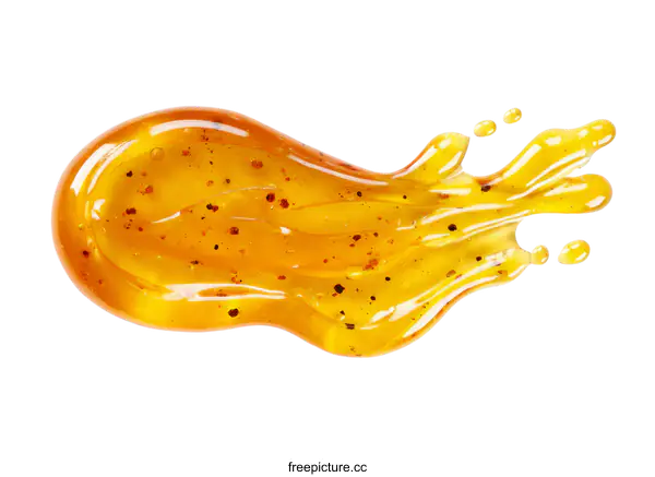 [Transparent Background PNG]Golden Honey Splash Abstract Food Texture