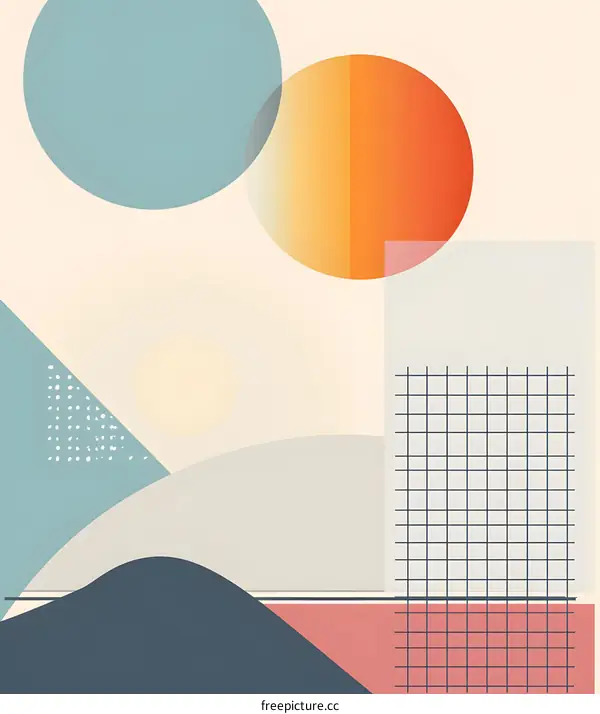Abstract Geometric Shapes with Minimalist Design