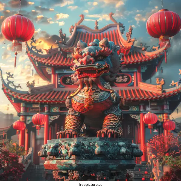 Guardian Lion Statues