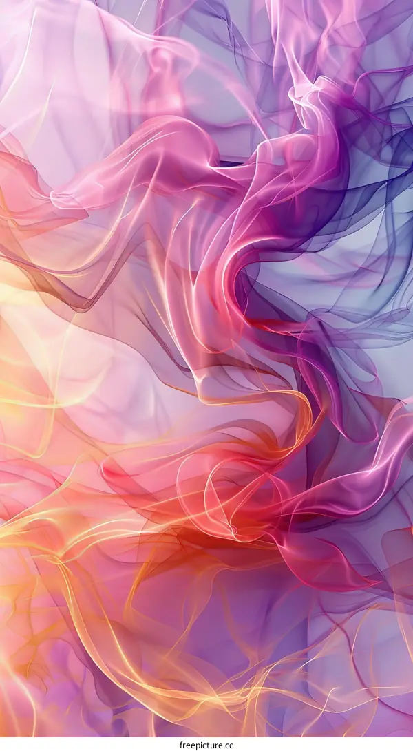 Colorful, flowing smoke with a hint of mystery