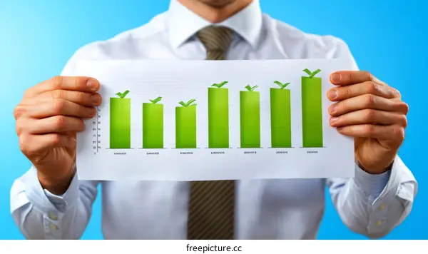 Businessman Presenting Growth Chart