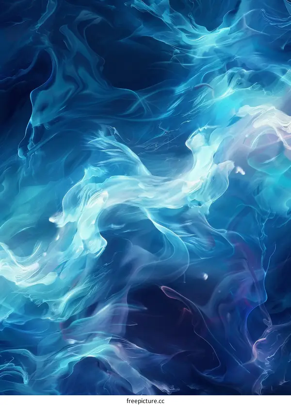 Abstract Blue Liquid Art Background Design