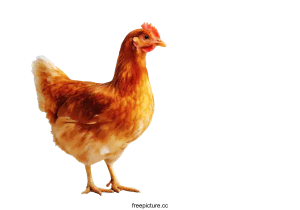 [Transparent Background PNG]Single Chicken in a Studio Shot