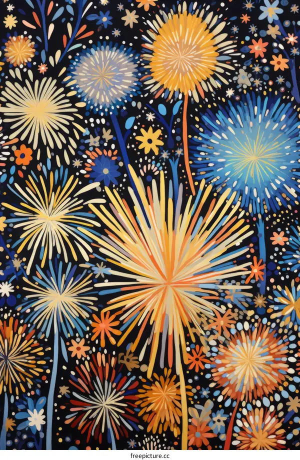 Celestial Celebration: Fireworks of Bliss