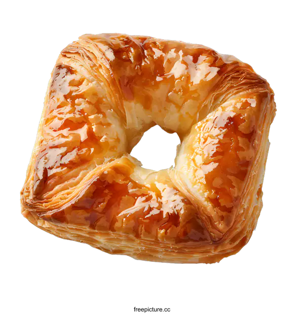 [Transparent Background PNG]Square Donut Pastry on White Background