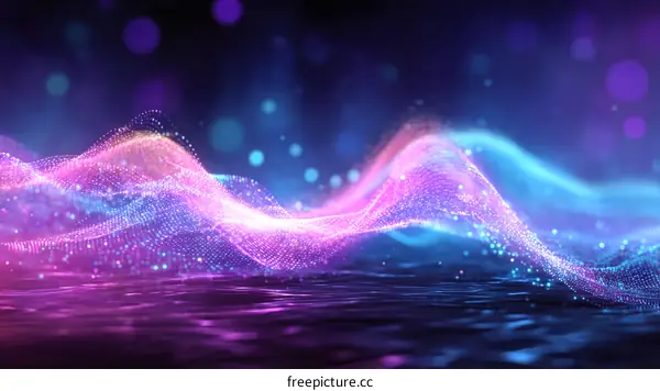 Abstract Colorful Digital Wave Illustration