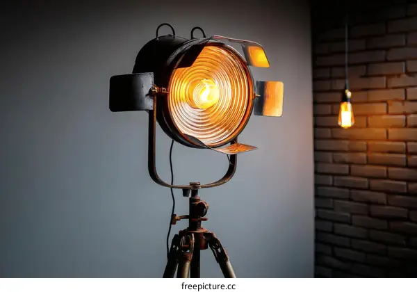 Vintage Studio Spotlight on Tripod