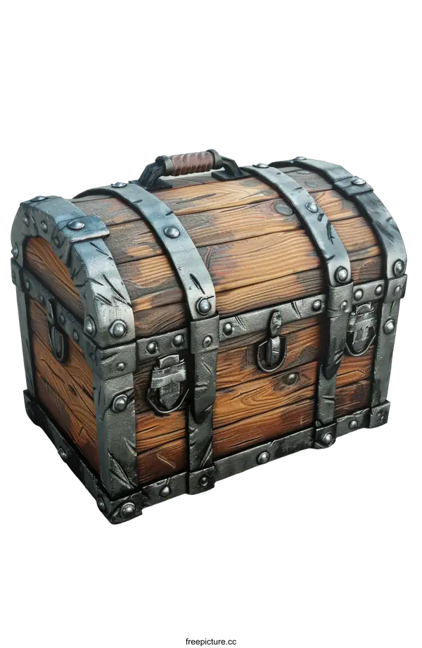 [Transparent Background PNG]Old Wooden Chest Isolated on transparent background