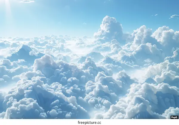 Gorgeous Sky with White Clouds and Vivid Blue