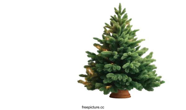 [Transparent Background PNG]Small Christmas Tree Decorated with Lights