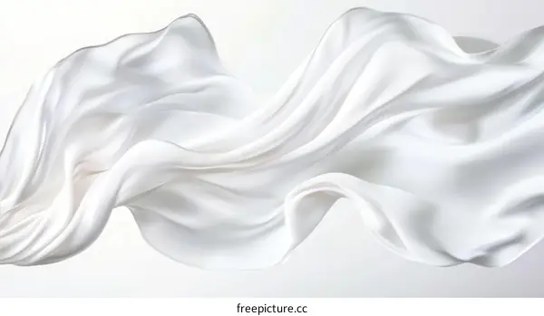 Elegant White Fabric Drape Illustration