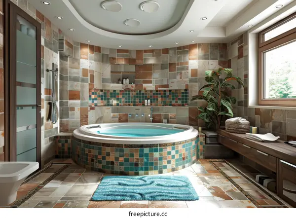 Elegant and Spacious Modern Bathroom