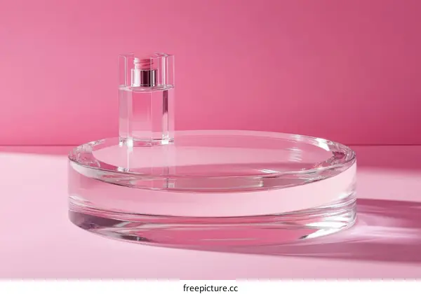 Clear Glass Display Stand for Perfume Bottle