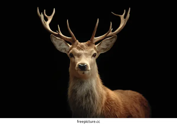 Close-up Portrait of a Majestic Deer