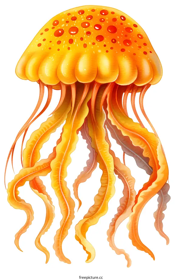 A beautiful jellyfish with long, flowing tentacles.