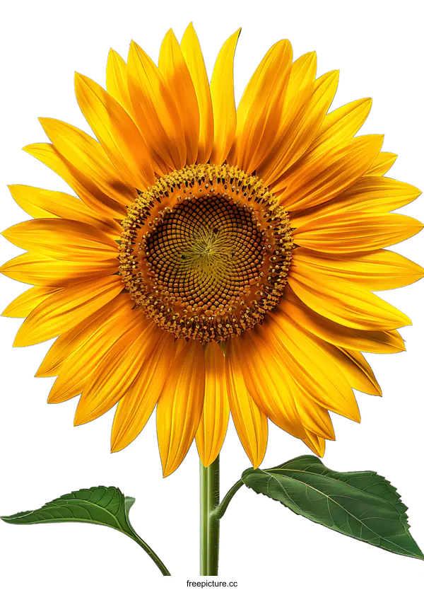 [Transparent Background PNG]Sunflower in full bloom