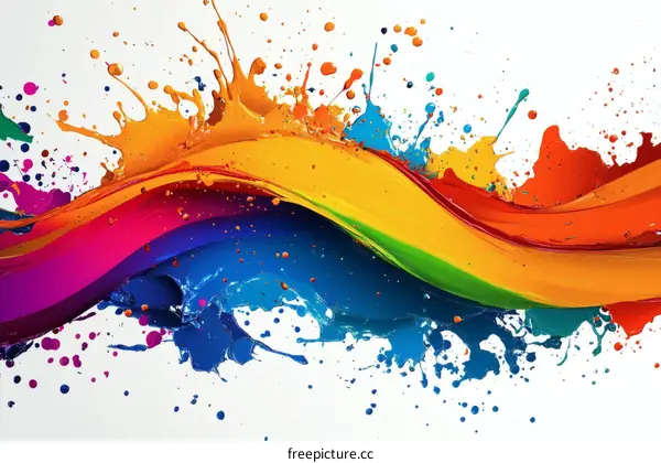 Colorful Paint Splatter Abstract Design