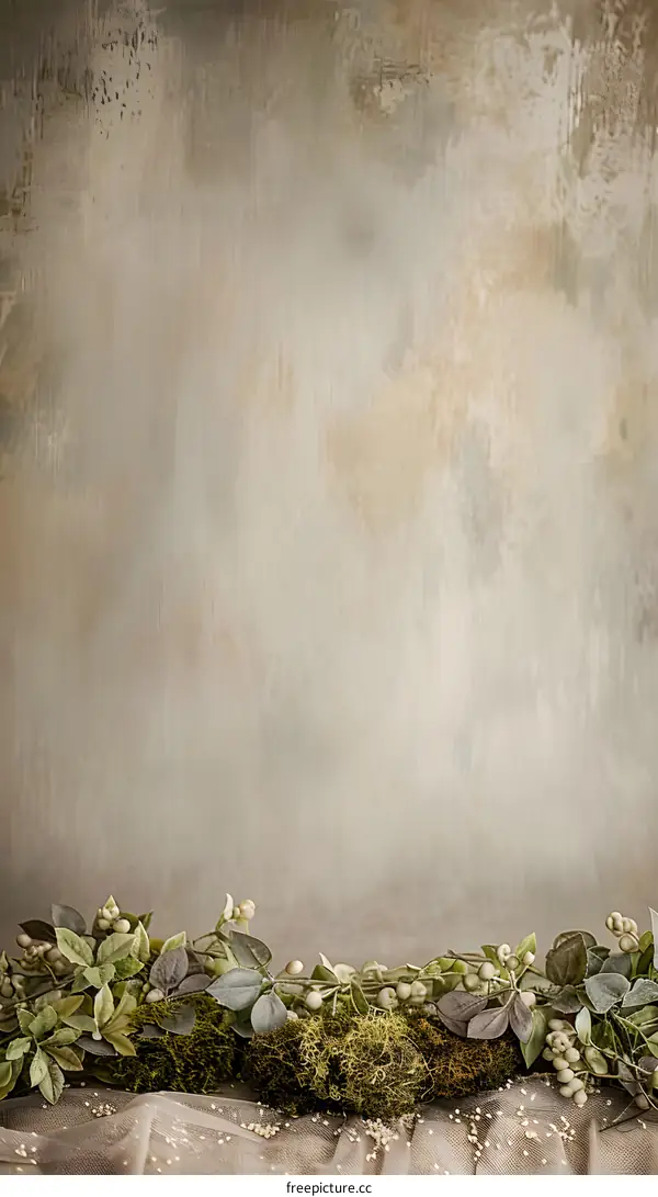 Rustic Green Moss and Vines Background